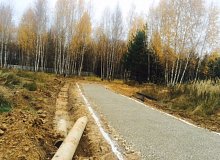 Строительство временной дороги возле деревни Дятлово 