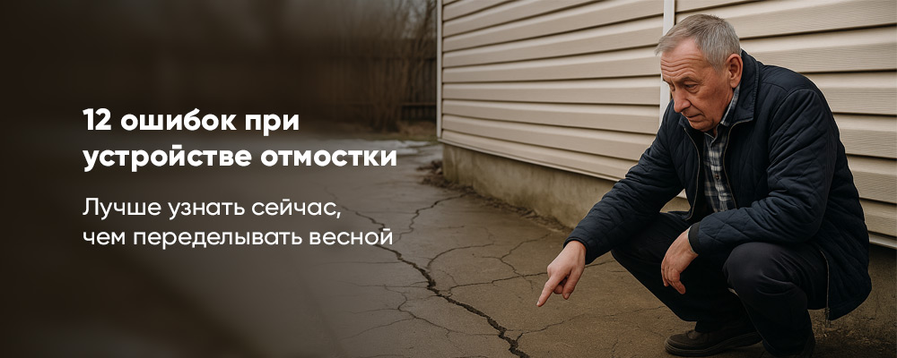 12 ошибок при устройстве отмостки фото