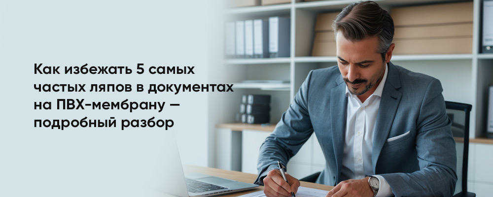 5 типичных косяков при оформлении документов на ПВХ-мембрану — и способы их не допустить