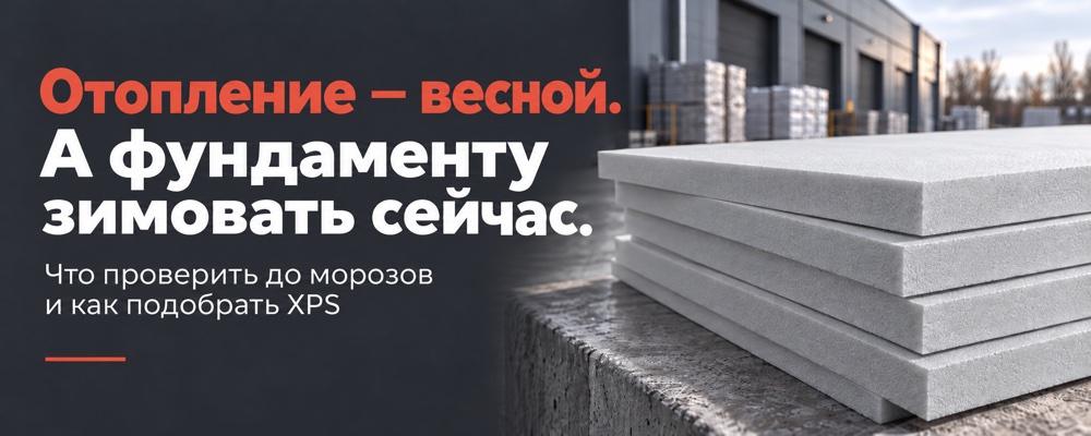 Отопление — весной. А фундаменту зимовать сейчас. Что проверить до морозов и как подобрать XPS.