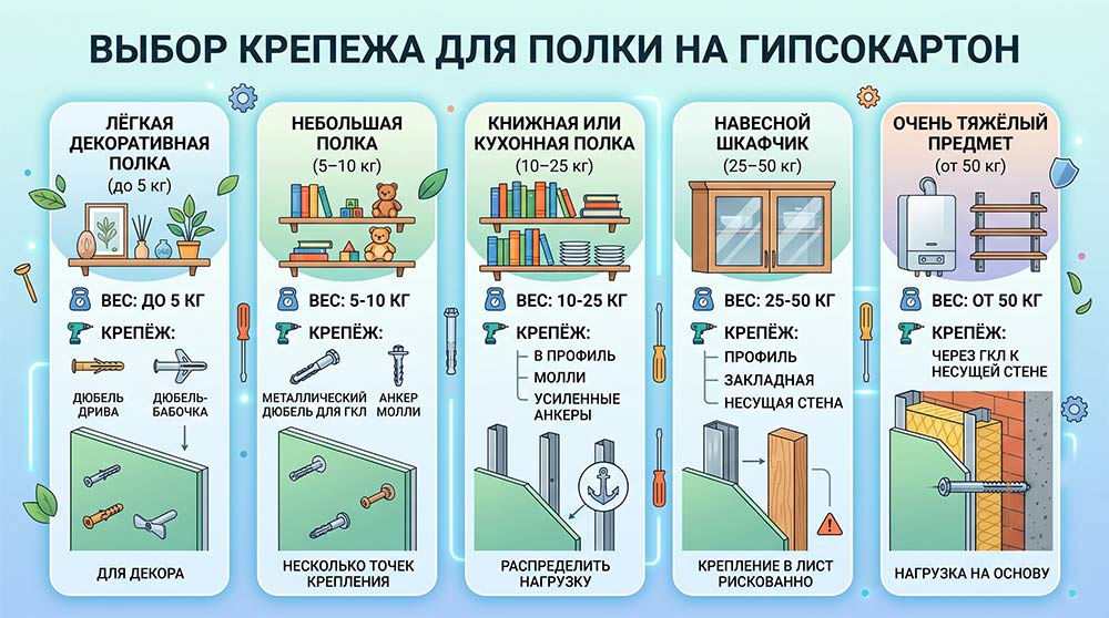 Если за гипсокартоном бетон или кирпич