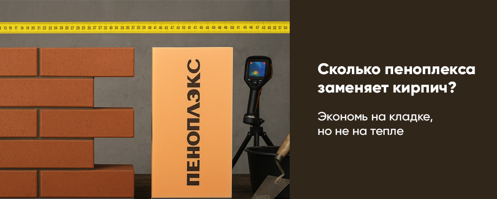 Сколько кирпича заменяет Пеноплекс или как сэкономить на кладке? фото