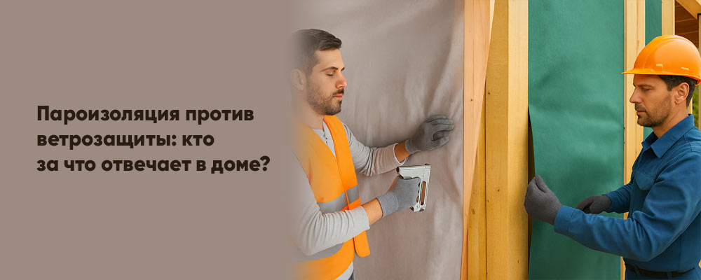 Чем отличается пароизоляция от ветрозащиты?