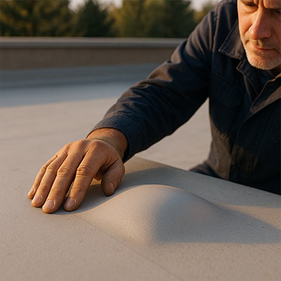 3. Плохая пароизоляция – мембрана борется с влажностью внутри здания фото