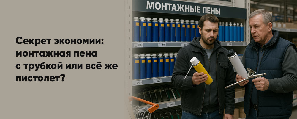 Баллон монтажной пены с трубкой или пистолет: что выгоднее? фото