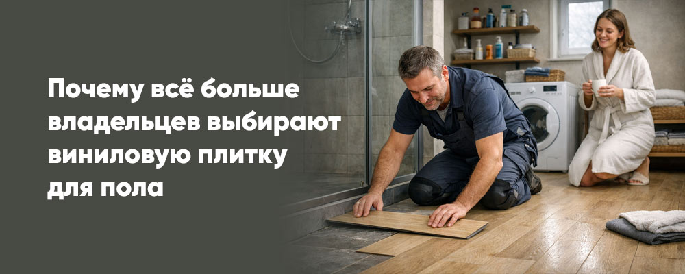 Почему владельцы выбирают виниловую плитку для пола? фото