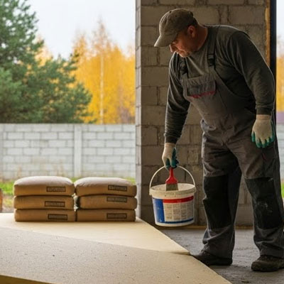 Причина №1. XPS не был приклеен к основанию фото