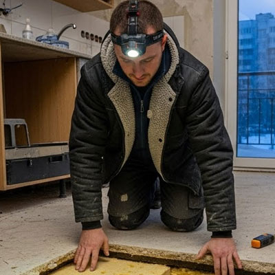 Причина №1. XPS не был приклеен к основанию фото