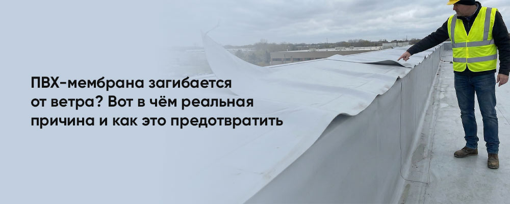 Почему ПВХ-мембрана на крыше «взлетает» как парашют? Разбираемся! фото