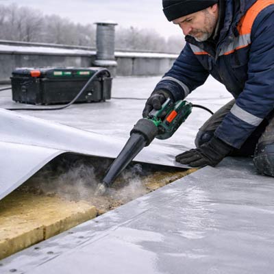 Можно ли монтировать ПВХ-мембрану зимой фото