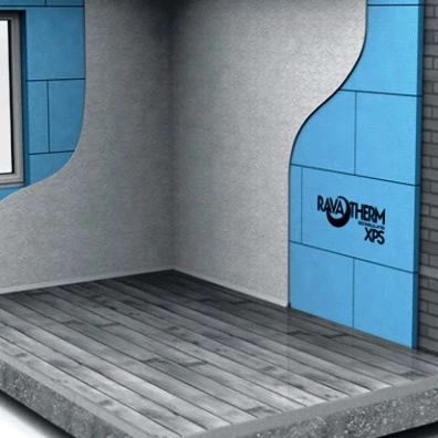 Утепление стен экструзионным пенополистиролом Ravatherm