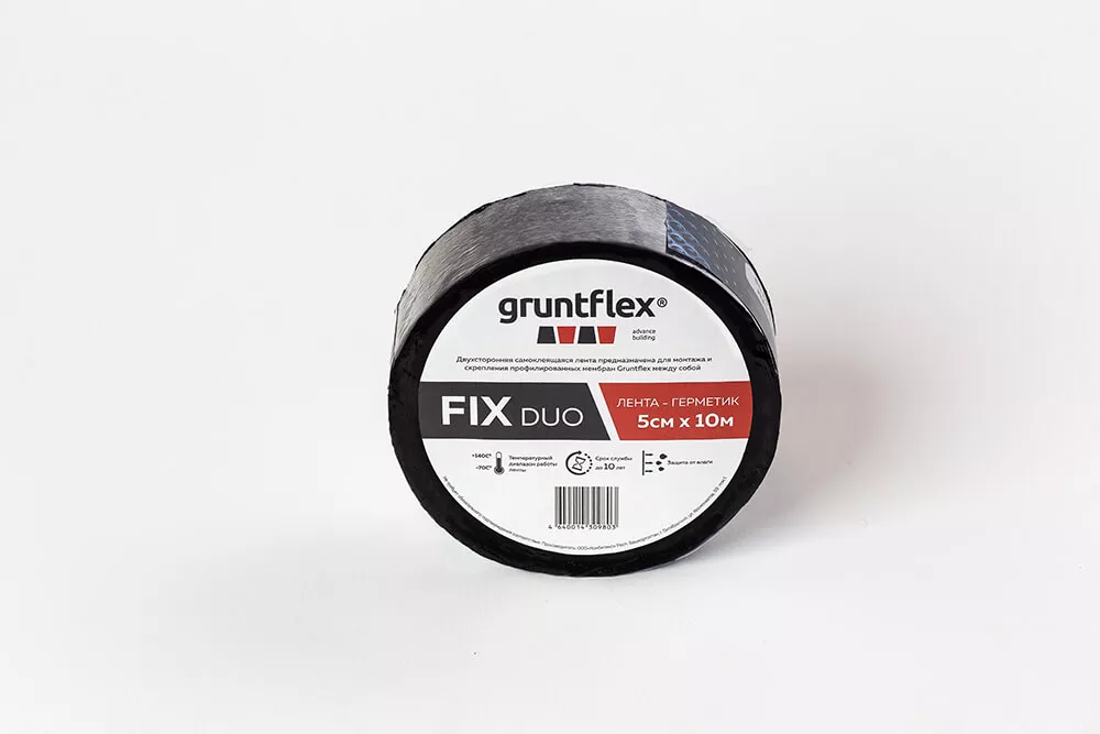 подробное фото Лента самоклеящаяся Gruntflex FIX DUO картинка Лента самоклеящаяся Gruntflex FIX DUO