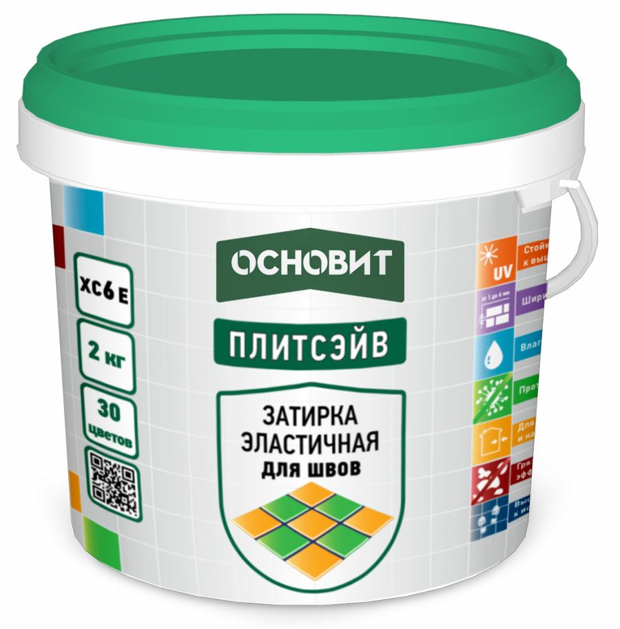 подробно Затирка цветная эластичная Основит Плитсэйв XC 6 Е