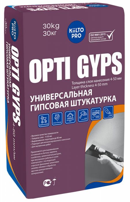 подробно Штукатурка Kiilto OPTI GYPS