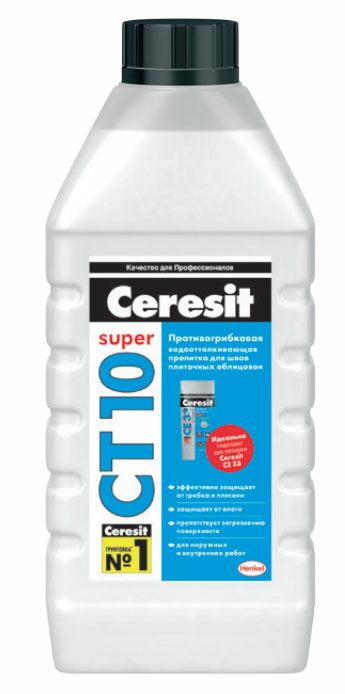 подробно Противогрибковая водоотталкивающая пропитка Ceresit CT 10 Super для швов облицовок