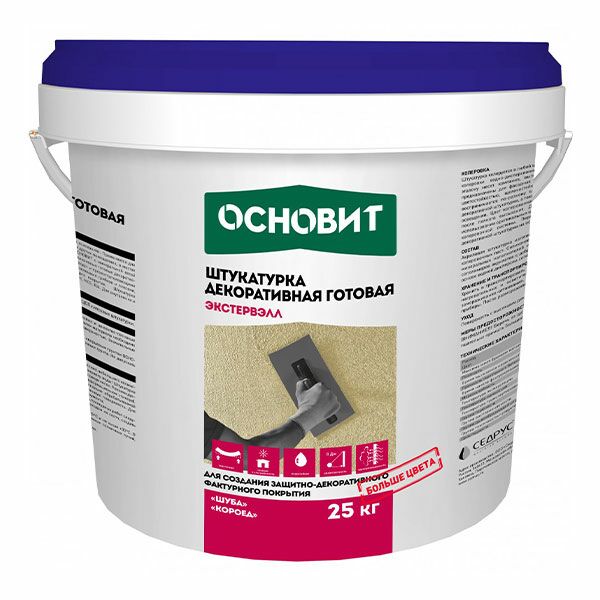 подробно Декоративная силиконовая штукатурка Основит Экстервэлл OSL «Шуба» 1,5мм