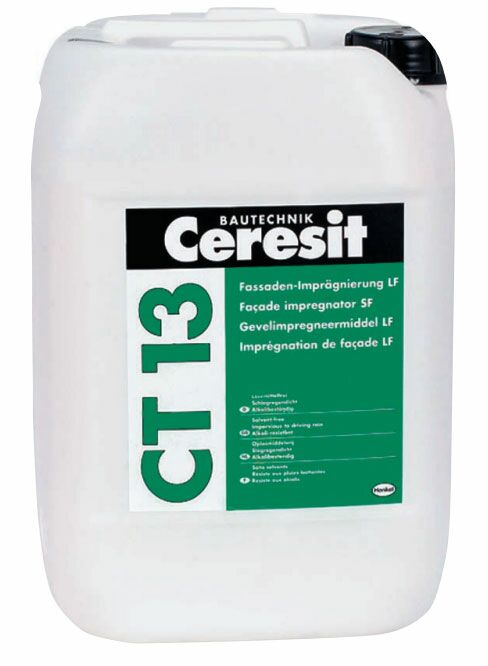 подробно Гидрофобизатор Ceresit CT 13 для защиты фасадов от влаги и морозного разрушения