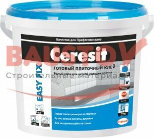 Клей Ceresit Easy Fix для керамической плитки подробно