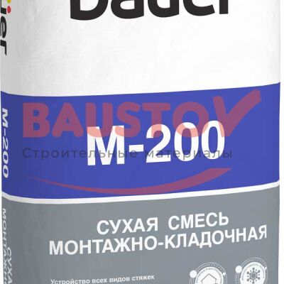 Dauer М-200 Монтажно-кладочная сухая смесь подробно