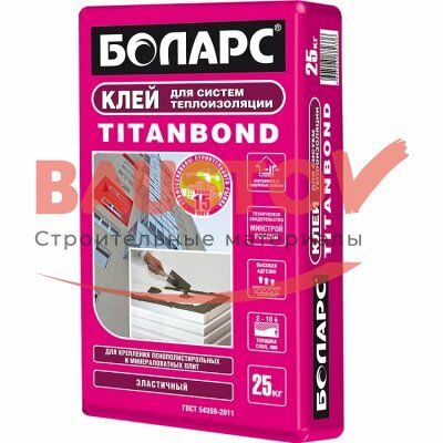Клей для утеплителя Боларс TITANBOND подробно