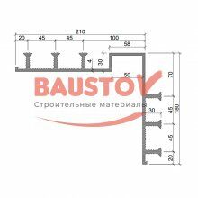 картинка Гидрошпонка Аквастоп ДО-УГЛ-210/50-6/30 (ПВХ-П)