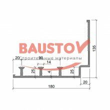 картинка Гидрошпонка Аквастоп ДОС-УГЛ-180/20-3/25