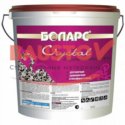Штукатурка декоративная акриловая Боларс Mineral CRYSTAL подробно