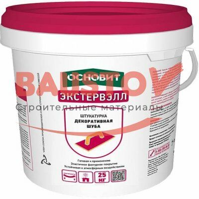 Штукатурка декоративная акриловая Короед Основит Экстервэлл ОАс-2.0 WK подробно