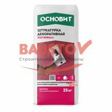 подробно Декоративная штукатурка Основит Экстервэлл «Короед» колерованная