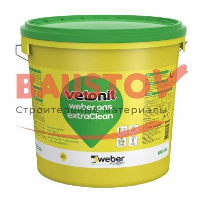 Силикатно-силиконовая декоративная штукатурка Weber.Pas ExtraClean подробно