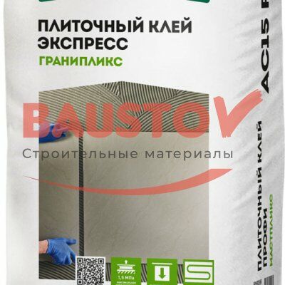 Быстродвердеющий клей Основит Гранипликс AC 15 R для натурального камня, керамогранита и керамической плитки подробно