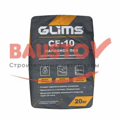 Наливной цементный пол GLIMS®CF-10 самонивелирующийся подробно