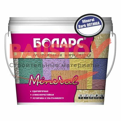 Декоративная штукатурка Боларс MINERAL BARK ОПТИМА подробно