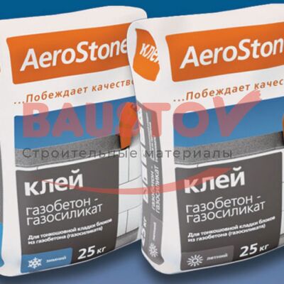 Клей для газобетонных блоков AeroStone зимний подробно