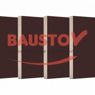 как выглядит Фанера березовая ламинированная опалубочная 1220x2440x21 мм сорт 1/1, 19 листов
