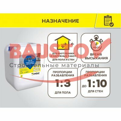 Грунтовка-суперконцентрат Vetonit MD 16 Superconcentrate подробно