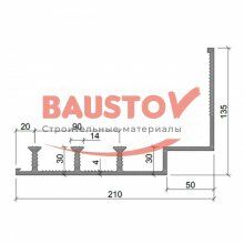 картинка Гидрошпонка Аквастоп ДОС-УГЛ-210/50-3/30