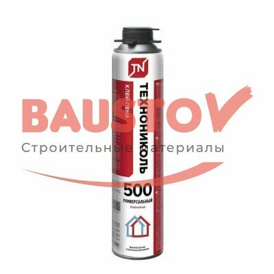 Клей-пена ТЕХНОНИКОЛЬ 500 PROFESSIONAL универсальный подробно
