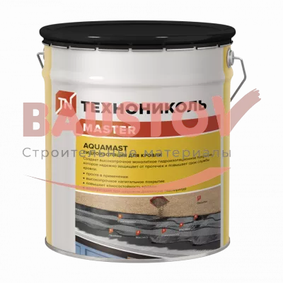 Мастика битумно-резиновая AquaMast, ведро 18 кг купить по цене дилера