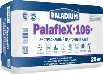 подробно Плиточный клей PalafleX-106 экстрасильный