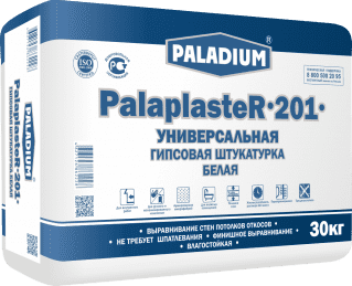 подробно Штукатурка гипсовая БЕЛАЯ PalaplasteR-201