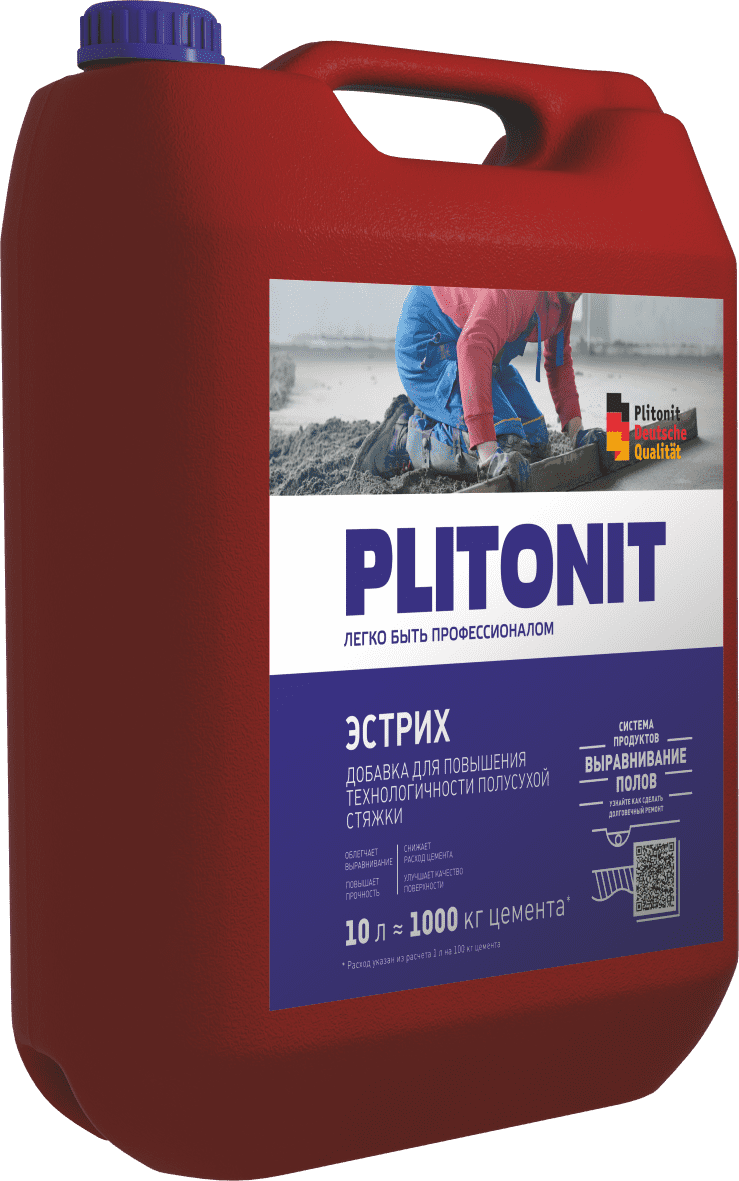 картинка PLITONIT Эстрих -10 Комплексная добавка для производства полусухой стяжки