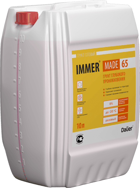 подробно IMMER® MADE 65 Грунт глубокого проникновения колерованный на акриловой основе 10 л