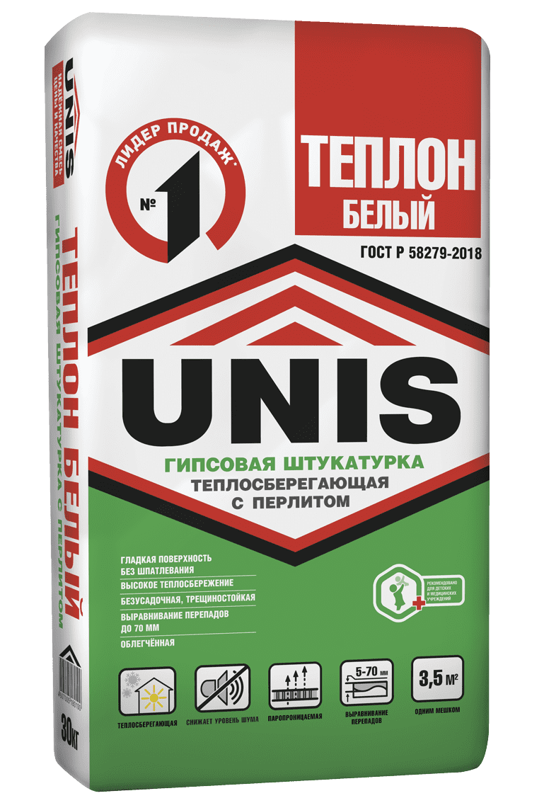 подробно ТЕПЛОН БЕЛЫЙ штукатурка гипсовая 30 кг