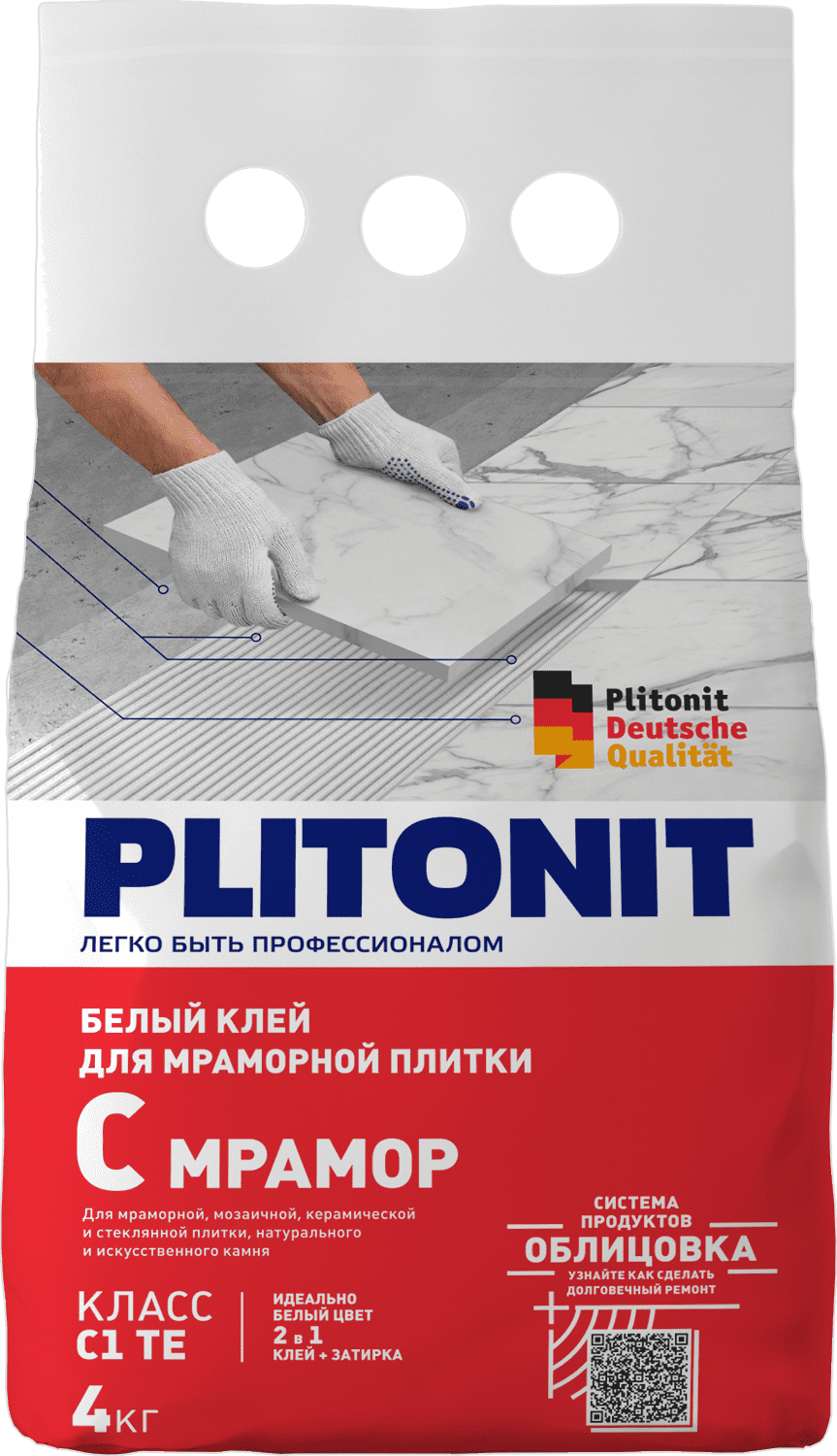 подробно ПЛИТОНИТ С Мрамор 4кг