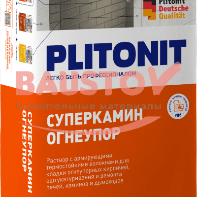 PLITONIT СуперКамин Огнеупор красный подробно