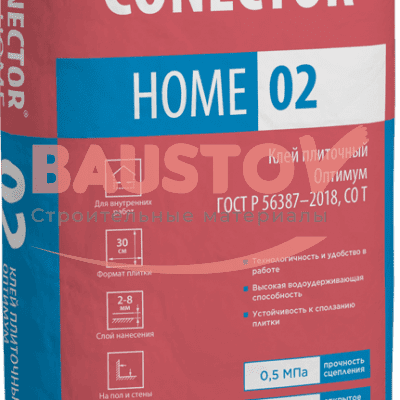 CONECTOR® HOME 02 Клей плиточный Оптимум 25 кг подробно