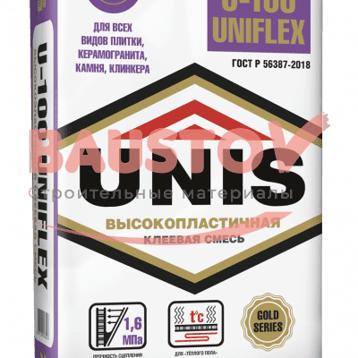 UNIFLEX U-100 клей эластичный 25 кг подробно