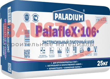 Плиточный клей PalafleX-106 экстрасильный подробно