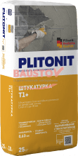 подробно Смесь сухая растворная штукатурная цементная PLITONIT Т1+ 25 кг